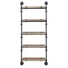 INFURNIC Decorative Wall Shelf Industrial 5-Tier Water Pipe Frame for Display and Storage Stylish Space-Saving, Black, 28.5"*9.5"*59.5" - 4 of 4