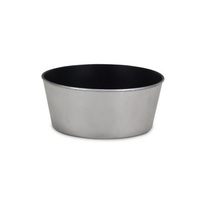 HomeRoots 10" Silver Recycled Plastic Indoor Outdoor Round Pot Planter