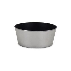HomeRoots 10" Silver Recycled Plastic Indoor Outdoor Round Pot Planter - 1 of 3