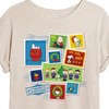 Women's - Peanuts - Merry Christmas Stamps Oversized Graphic T-Shirt - 2 of 4
