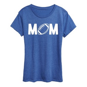 Women's - Instant Message - Mom Football Short Sleeve Graphic T-Shirt - 1 of 4