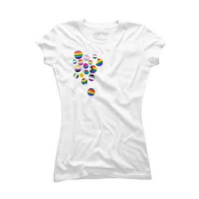 Adult Design By Humans Rainbow LBGTQIA+ Pride Badges By Roadhouse T-Shirt
