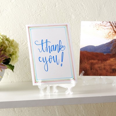 Clear Plastic Mini Easels for Photos and Cards, 4-Inch, 24 Pack