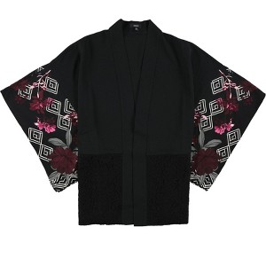 Alfani Womens Open Front Floral Kimono Top Blouse - 1 of 1