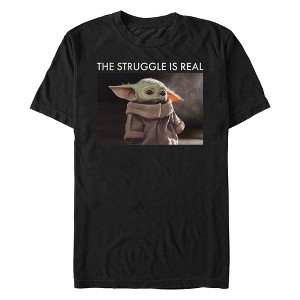Men's Star Wars: The Mandalorian The Strugrogu Is Real T-Shirt - 1 of 4