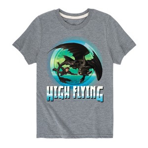 Boys' - How to Train Your Dragon - Hiccup Toothless High Flying Short Sleeve Graphic T-Shirt - 1 of 4