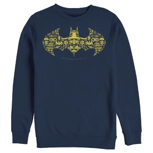 Men's Batman Logo Icon Collage Sweatshirt - 1 of 3