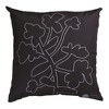 18 Inch Black and White Floral Print Polyester Pillow by Manual Woodworkers and Weavers - 3 of 3