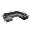 137.8"108.3" Plush Corduroy 7-Piece Modular Sectional Sofa with No Assembly Required and Comfortable Chaise Lounge - 4 of 4