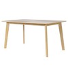 Vynxaria Retro 6-Seater Rectangular Dining Table – Rustic Minimalist Design with Rubberwood Legs for Kitchen & Dining Room - 3 of 4