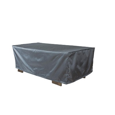 Summerset Shield Gold 2-Layer Polyester Fabric Outdoor Coffee Table Cover, Charcoal Grey