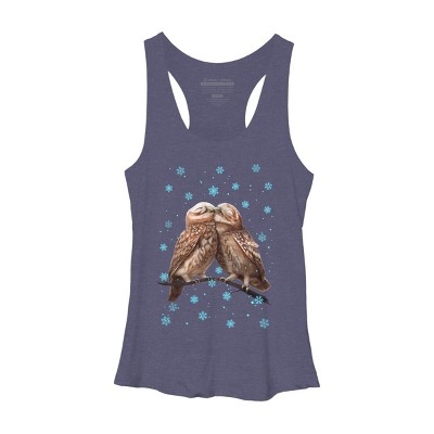 Women's Design By Humans Christmas owl By kodamorkovkart Racerback Tank Top