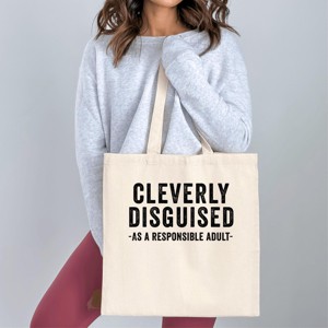 Simply Sage Market Cleverly Disguised As A Responsible Adult Canvas Tote - One Size Natural - Natural - 1 of 4