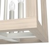 Hunter Fans 12" Squire Manor Ceiling Light Brushed Nickel/Bleached Wood Finish - 4 Bulbs, Organic Modern Design - 3 of 4