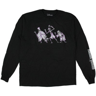 Disney Men's Haunted Mansion Hitchhiking Ghosts Adult Long Sleeve T-Shirt