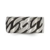 Chisel Stainless Steel Antiqued and Polished Chain Design Band Ring - 4 of 4