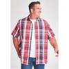 KingSize Short-Sleeve Plaid Sport Shirt - 4 of 4