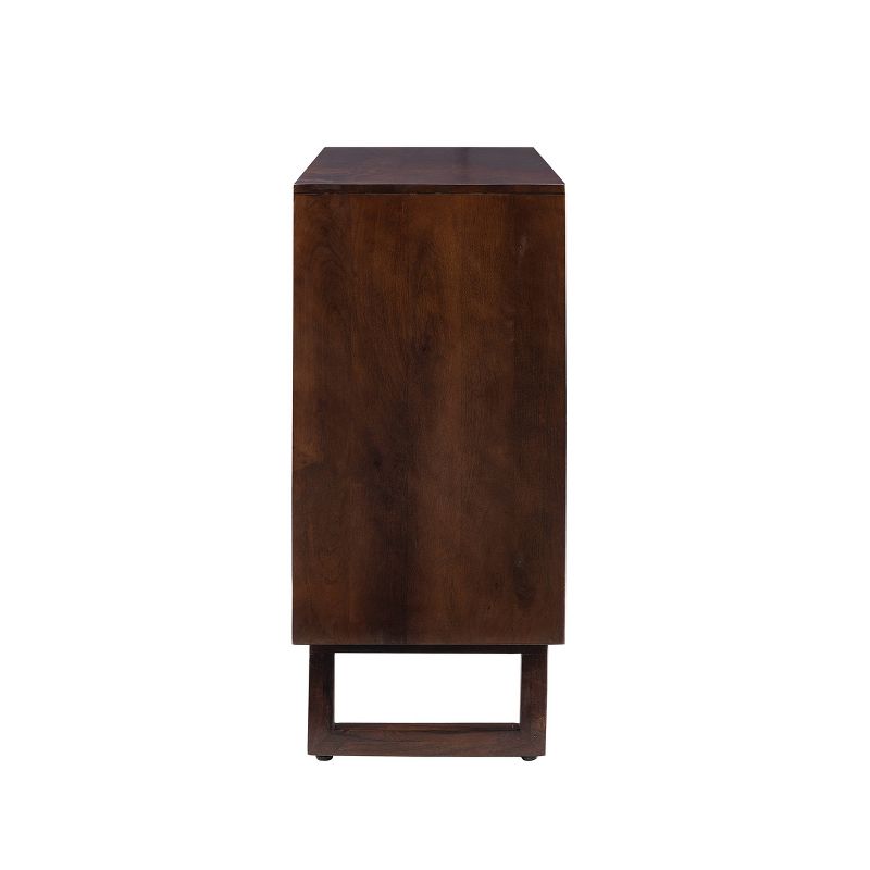 46&#34; Leilani Mid-Century Modern Cane Front Console Solid Wood 2 Door Storage Brown - Powell, 6 of 16