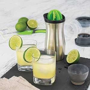 Stainless Steel Cocktail Shaker with Built-In Citrus Reamer