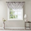 MAYEERTY 38x46" Diamond Sheer Embroidered Waterfall Valance Grey - 3 of 4