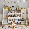 Kids Toy Organizer With 8 Removable Bins,2 Storage Cubbies & Bookshelf,Large Toy Box for Nursery, Bedroom, Classroom,Playroom - 3 of 4