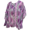 LA LEELA Women's Beachwear Swimsuit Coverups for Women Summer Swim Beach Dress Cover Ups for Women Short Bathing Suits 2X-3X Purple,Animal Icon - image 3 of 3