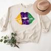 Simply Sage Market Women's Graphic Sweatshirt Mardi Gras Lips - image 3 of 3