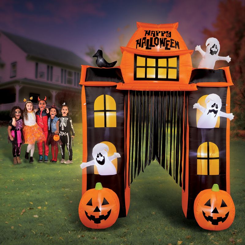 Collections Etc 10-Foot High Haunted House Halloween Outdoor Inflatable 85 X 44 X 120, 2 of 3