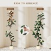 Rubber Tree 5FT Artificial Tree in White Planter Pot,Faux Floor Plant Artificial Plants with 7 Pcs Magnolia Flowers - 3 of 4