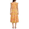 Lands' End Women's Ruffle Sleeve Chiffon Tiered Midi Dress - 2 of 4