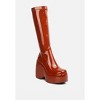 Dirty Dance Patent High Platfrom Calf Boots Women - 3 of 4