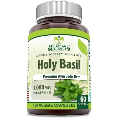 Herbal Secrets Herbal Secrets Holy Basil 1000 Mg 120 Veggie Capsules