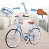 Okak 24/26IN Ladies Cruiser Bicycle with Steel Frame, Womens Bike with Rear Back Rack and 7 Speed System, Girls Bike for Teens and Adults - 4 of 4