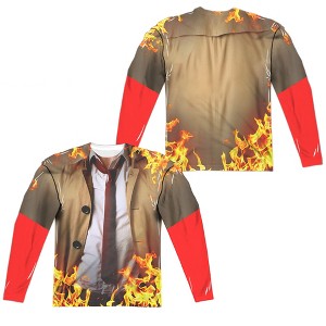Men's Constantine Outfit Front Back Print Long Sleeve Costume T-Shirt - 1 of 4