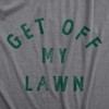 Mens Get Off My Lawn T Shirt Funny Sarcastic Mowed Yard Warning Joke Novelty Tee For Guys - Crazy Dog Men's T Shirt - 2 of 4