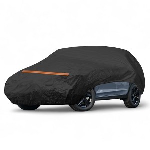 Unique Bargains Car Cover Half Cover for Sedan/Hatchback Size m Aluminum Film Spunlace Cotton 205.51" Black - 1 of 4