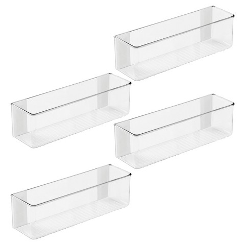 iDESIGN Adhesive Organizer Bin for Kitchen - Set of 4 - Clear