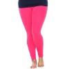 Women's One Size Fits Most Plus Size Super-Stretch Solid Leggings - One Size Fits Most Plus - White Mark - 2 of 3