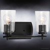 Urban Ambiance Luxury Traditional Bath Light 7.625''H x 13.875''W,  Midnight Black Finish,  Esperance Collection, UHP4155 - 4 of 4