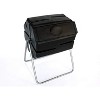 FCMP Outdoor Portable 37 Gallon 1 Piece Tumbling Composter Bin for Soil, Black - image 3 of 4