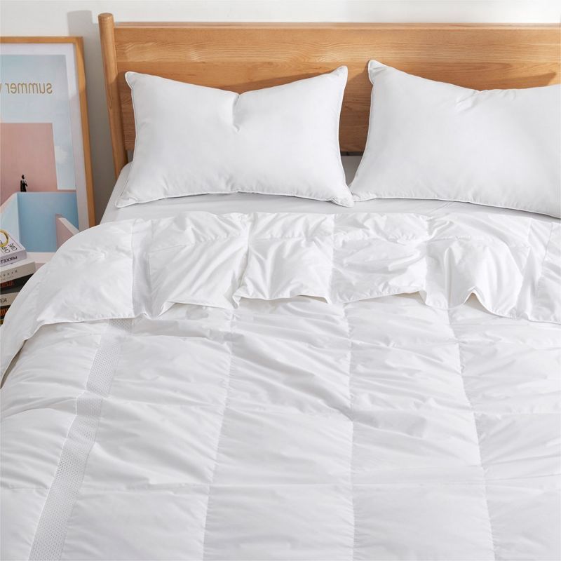 Puredown Breathable Lightweight White Down Comforter Duvet Insert, Oversized Blanekt, 1 of 8