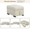 Whisen 82.6" L-Shaped Sleeper Sectional with USB Ports, Power Sockets & Ottoman - 4 of 4
