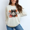 Simply Sage Market Women's Coquette Animal Print Pumpkin Long Sleeve Garment Dyed Tee - 2 of 4