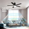 Siljoy 52 Inch Ceiling Fans with Lights, Low Noise Reversible Airflow DC Motor Ceiling Fan with Remote, Flush Mount Ceiling Fan for for Indoor - 3 of 4