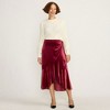 Lands' End Women's Velvet Wrap Midi Skirt - 4 of 4