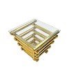 NicBex Modern 55.12" Rectangle Coffee Table with Glass Top and Steel Frame for Living Room and Office - 3 of 4