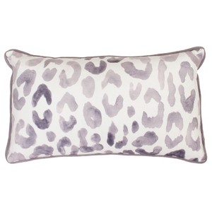 Miron Cheeta Print Oversize Lumbar Throw Pillow Purple - Decor Therapy