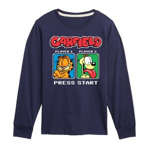 Boys' - Garfield - Garfield Odie Game On Long Sleeve Graphic T-Shirt - 1 of 4