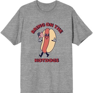 Americana Bring On The Hot Dogs Men's Short Sleeve Tee - 1 of 2