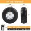 Yaheetech 4pcs Garden Sack Cart Wheel, Black - 3 of 4